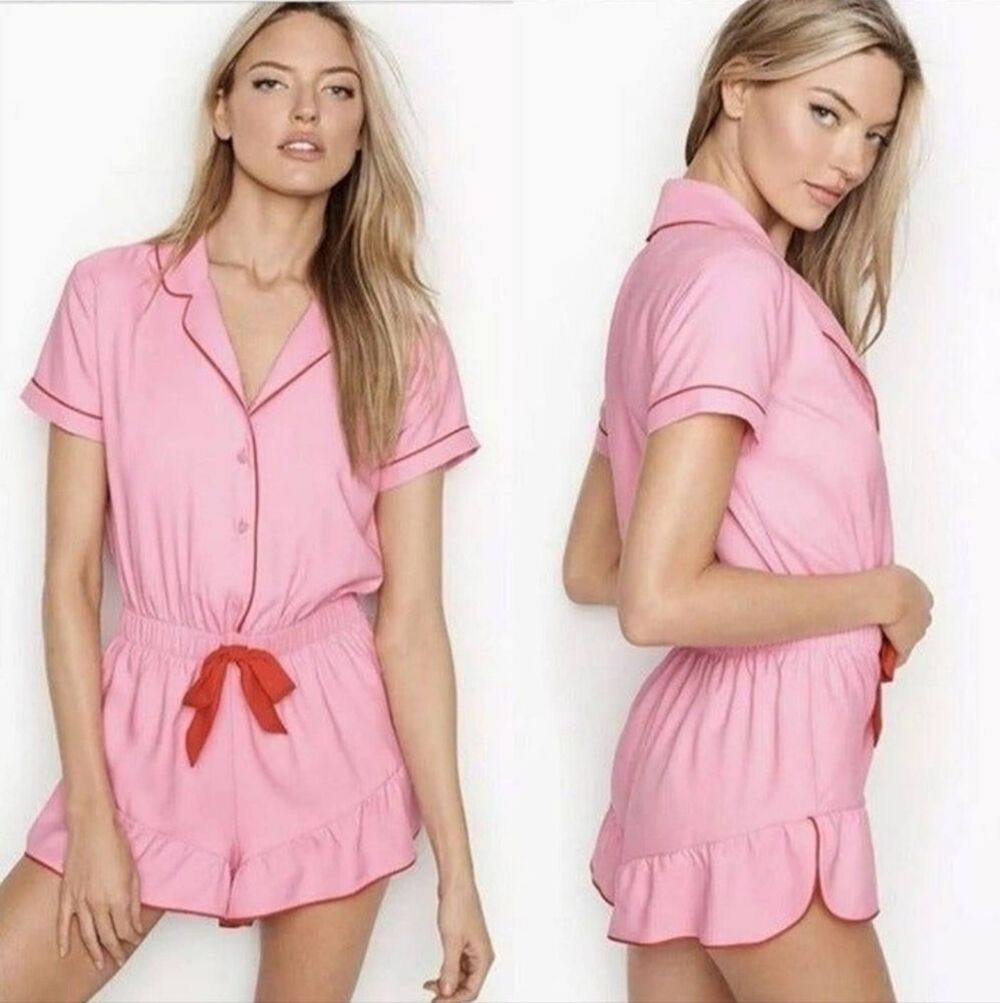 🍒NIB🍒 VS SATIN RUFFLE ROMPER - Picture 3 of 5